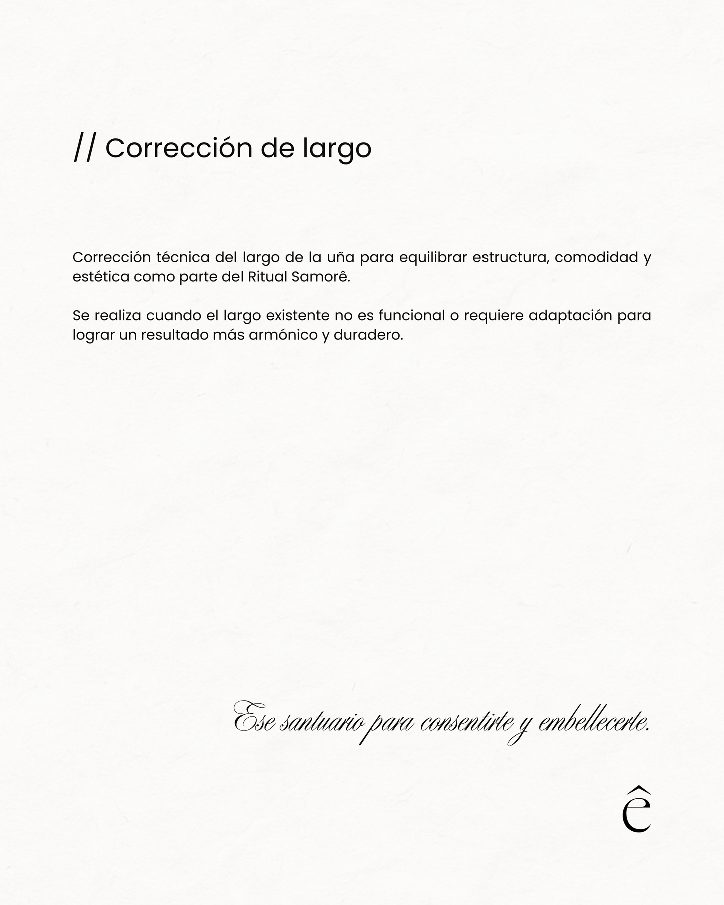 Corrección de largo