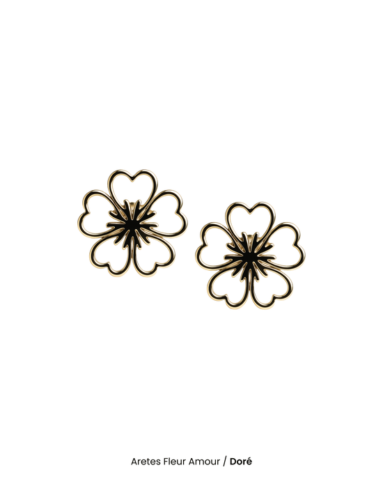 Aretes Fleur Amour