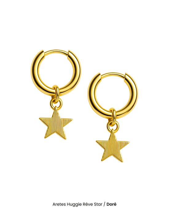 Aretes Huggie Rêve Star