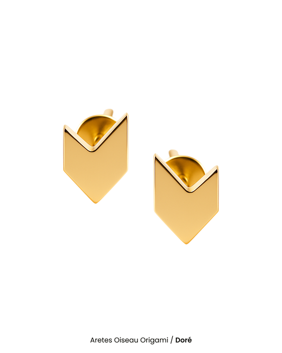 Aretes Oiseau Origami