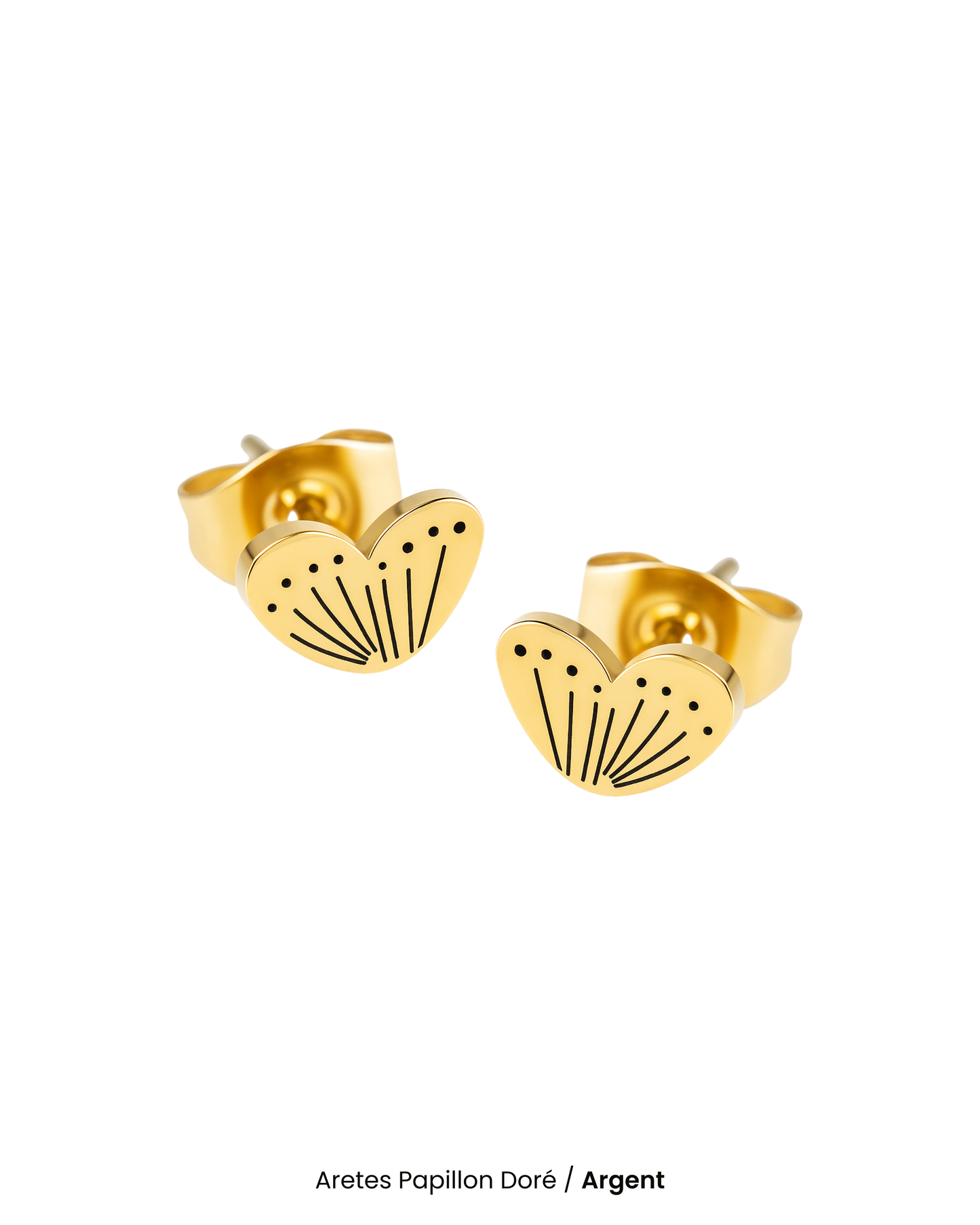 Aretes Papillon Doré