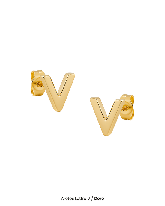 Aretes Lettre V
