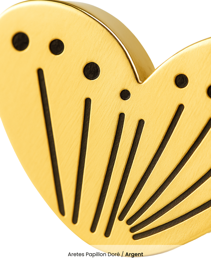 Aretes Papillon Doré
