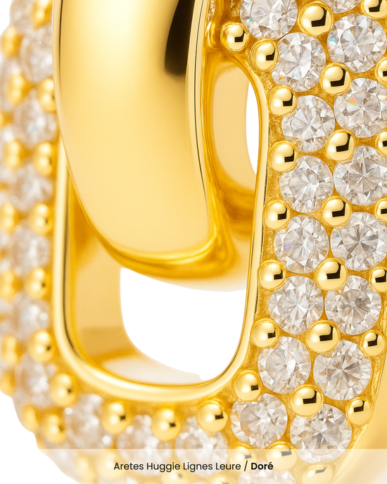 Aretes Huggie Lignes Leure