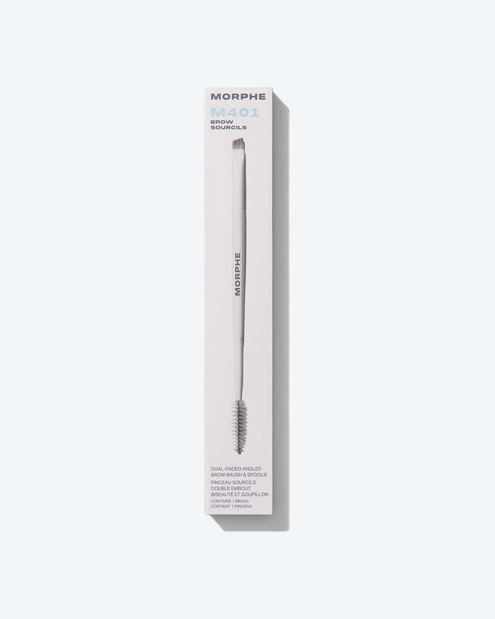 M401 Dual-Ended Angled Brow Brush & Spoolie, vista 2